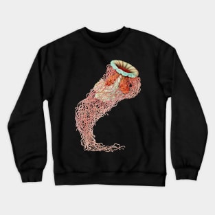 Ernst Haeckel Discomedusa Cut-out (Seafoam-tint) Crewneck Sweatshirt